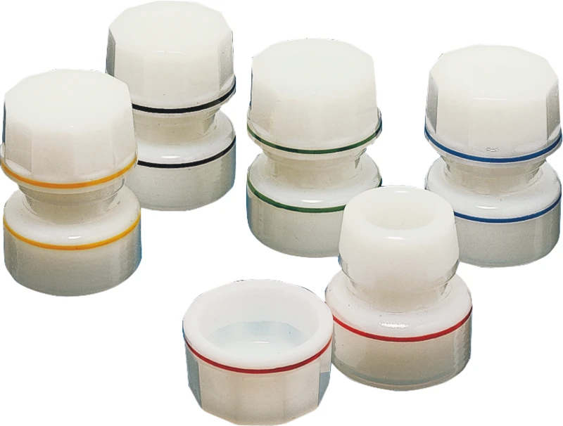 Kappengläser aus Opalglas  Sortiment  5 Stück sortiert (gelb, grün, rot, blau, schwarz)