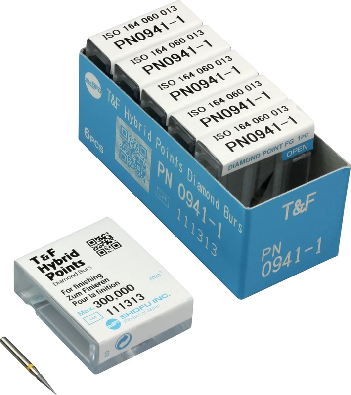 T&F Hybrid Points FG 925  Packung  6 Stück gelb ultra fein, FG, Figur LT1, 6 mm, ISO 013