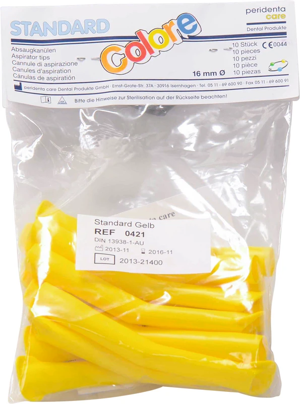Absaugkanülen Standard  Packung  10 Stück gelb