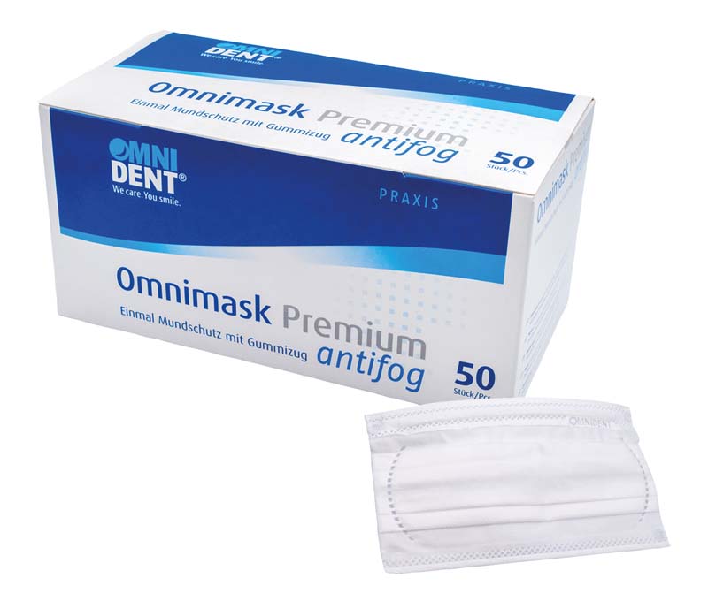 Omnimask Premium antifog  Packung  50 Stück mit Gummzug, weiß