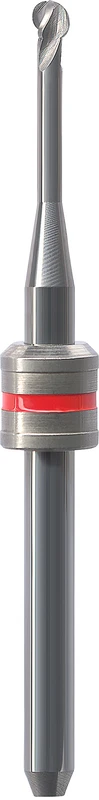 CAD\CAM Kugelfräser  Stück  rot, Schaft-Ø 3 mm, Figur Zylinder, Kopflänge: 12 mm, ISO 025