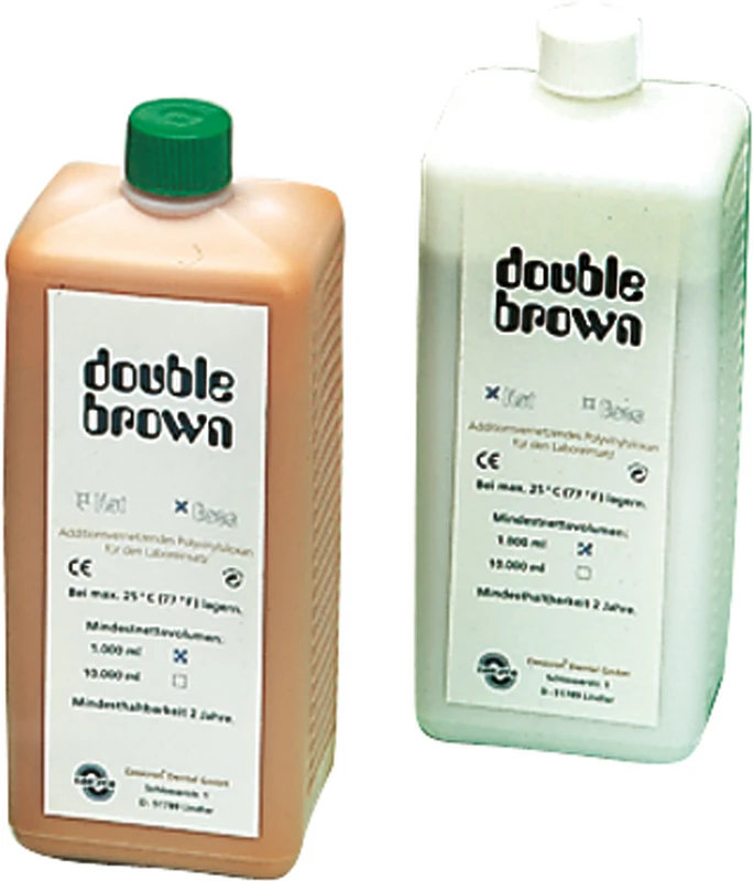 double brown  Packung  1 kg Flasche Base, 1 kg Flasche Katalysator