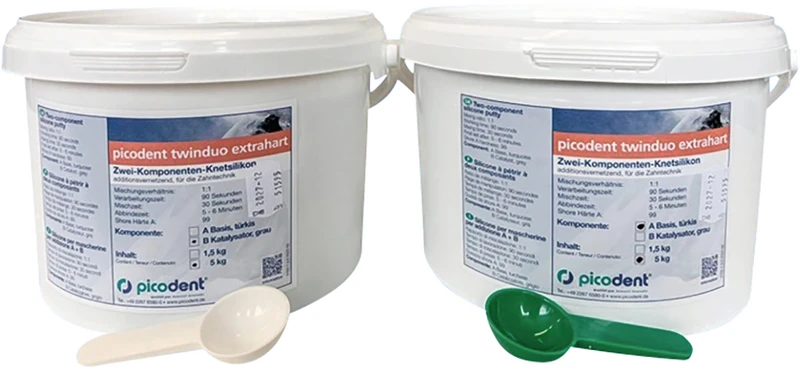 picodent® twinduo extrahart  Packung  2 x 5 kg Eimer