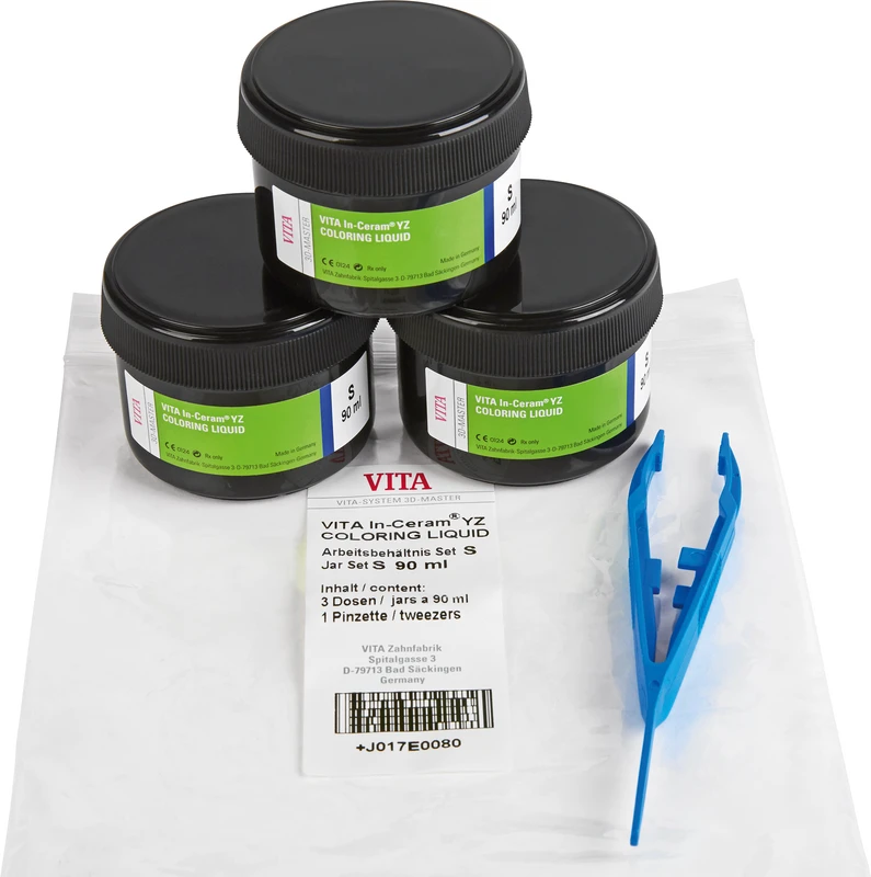 VITA In-Ceram® AL COLORING LIQUID  Packung  3 x 90 ml Dose schwarz, Zubehör