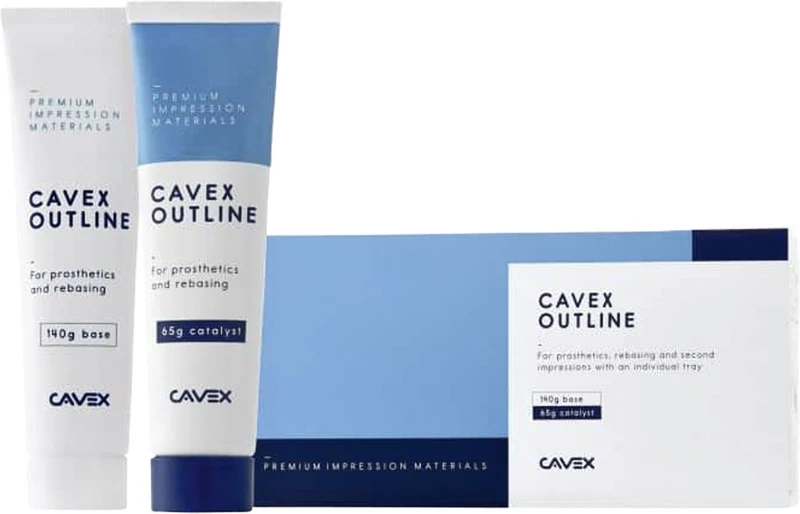Cavex Outline  Packung  140 g blau, 65 g weiß, Anmischblock
