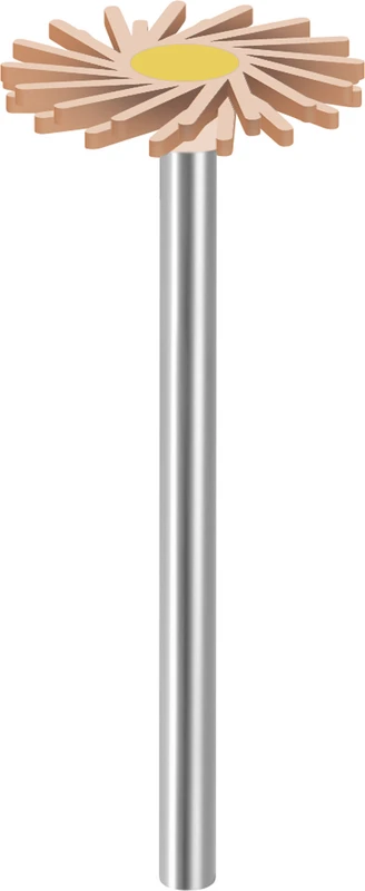 Diamant Polierer  Stück  rosa\gelb, fein, HP, Figur 9865, 1,6 mm, ISO 170