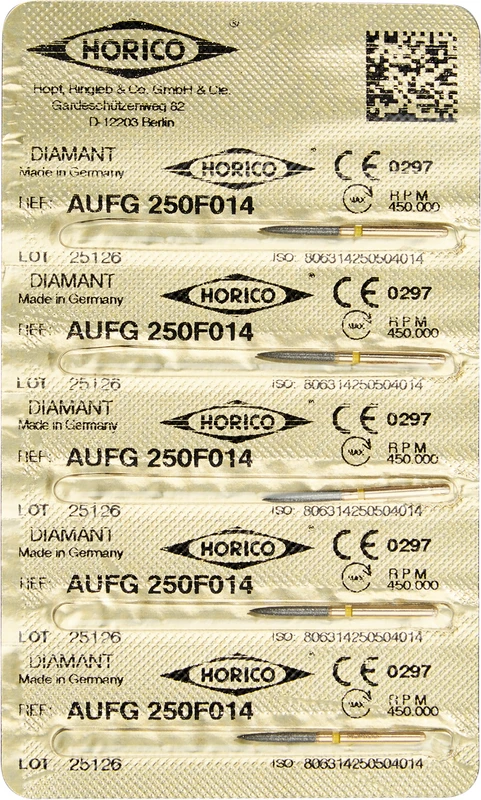 Diamant AuFG 250  Packung  5 Stück gelb extra fein, FG, Figur 250, ISO 014