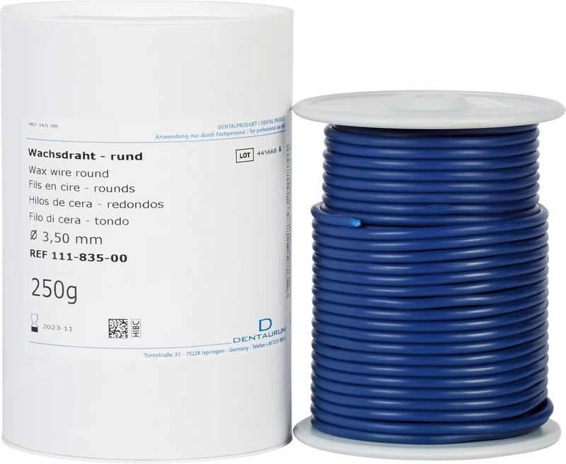 Wachsdraht  Rolle  250 g blau, rund, Ø 3,5 mm, Soft