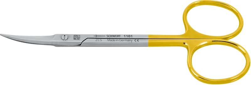 Scheren nach IRIS TC  Stück  1181, gebogen, 115 mm