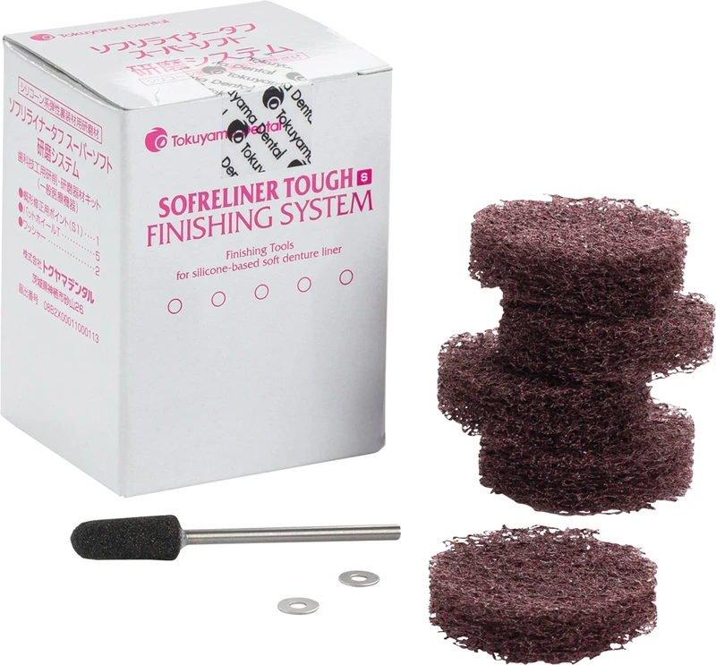 Sofreliner Tough S Finishing Set  Set  1 Polierspitze schwarz, 5 Polierscheiben, 2 Unterlegscheiben