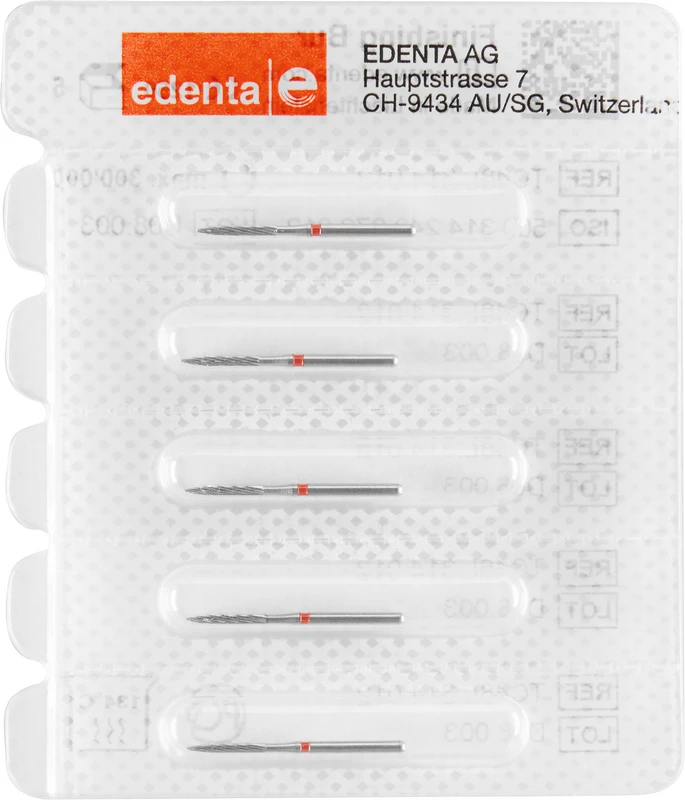 HM-Finierer TC48L  Packung  5 Stück rot, 12 Schneiden, FG, Figur 249 Flamme lang, 8 mm, ISO 012