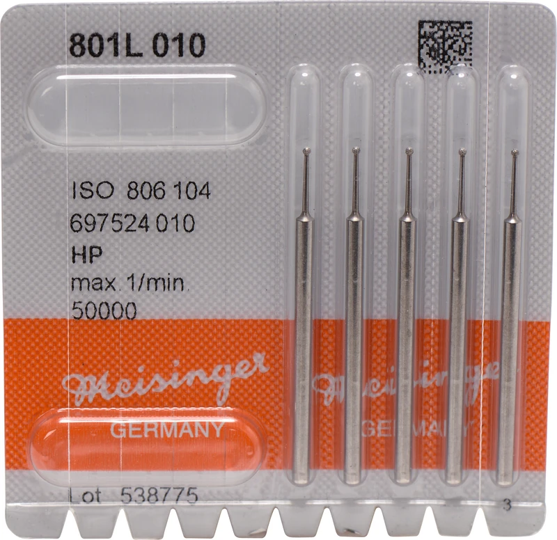 Diamanten 801  Packung  5 Stück blau mittel, HP, Figur 697 lang, Rund, ISO 010