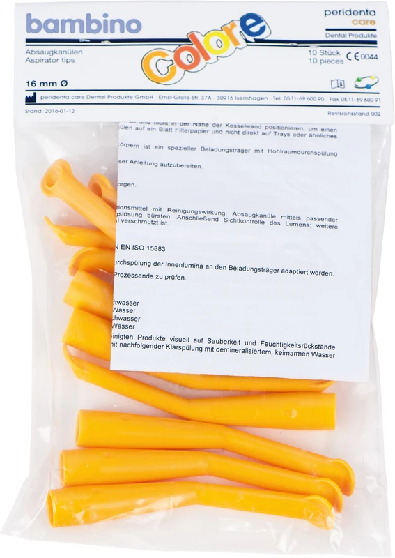 Absaugkanülen Bambino  Packung  10 Stück orange