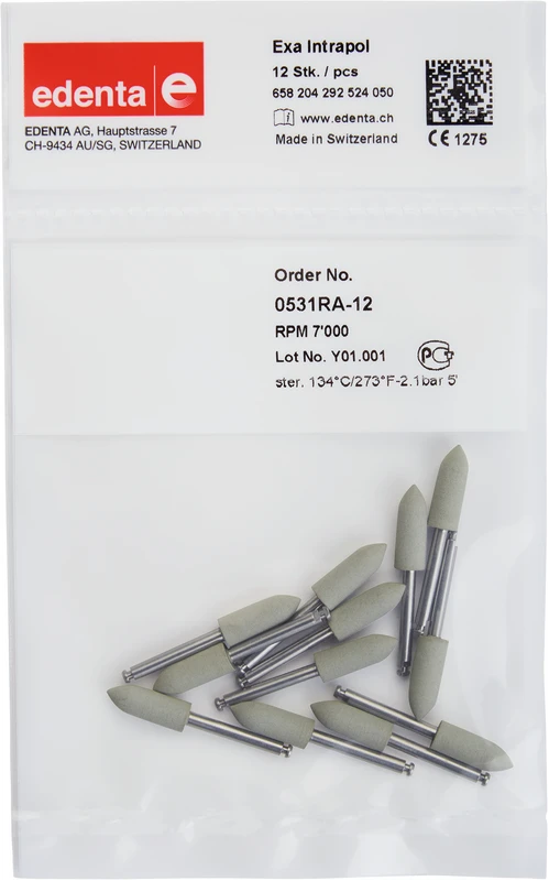 Exa Intrapol  Packung  12 Stück weiß, RA, Figur 292 Spitze, 14 mm, ISO 050