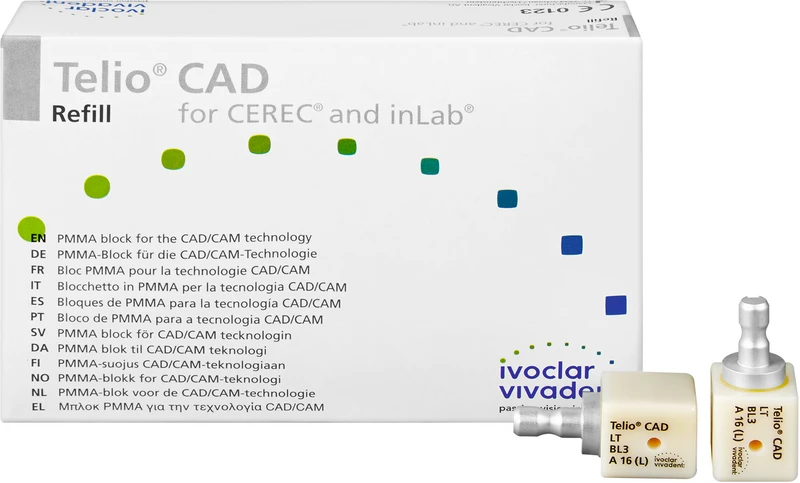 Telio® CAD A16 for CEREC\inLab  Packung  3 Stück Gr. A16 L, BL3 LT