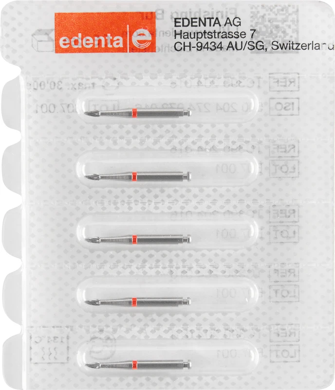 HM-Finierer TC390  Packung  5 Stück rot, 12 Schneiden, RA, Figur 274 Flamme, 3,5 mm, ISO 016