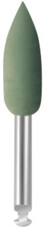 EVEFLEX Polierer  Packung  10 Stück grün fein, RA, Figur Flamme, 5,5 x 15 mm