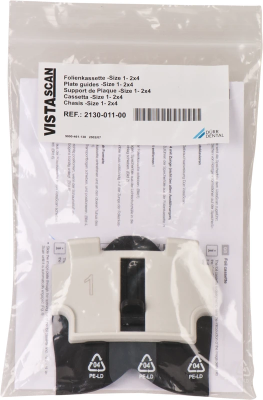 Speicherfolien VistaScan Plus  Stück  Folienkassette für Speicherfolie Größe 1, (2 x 4 cm)