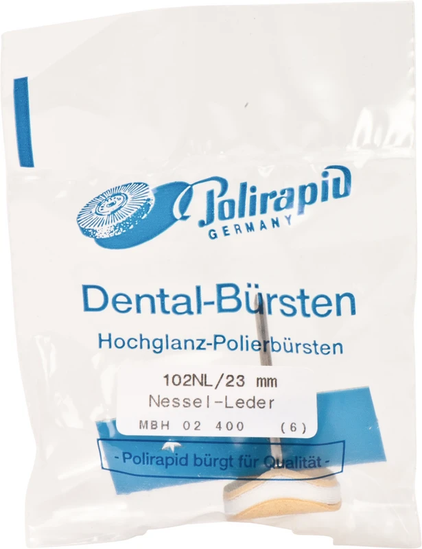 Miniaturbürsten Kombi  Packung  6 Stück HP, Kombi (Leder-Nessel, Leder), Ø 23 mm