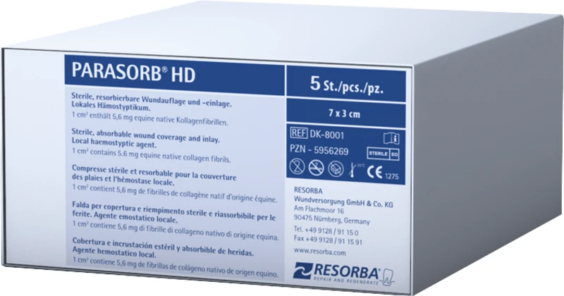 PARASORB® Fleece   Packung  5 Stück 7 x 3 cm