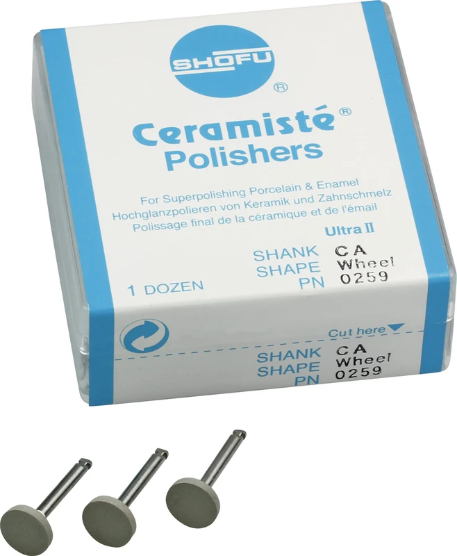 Ceramisté  Packung  12 Stück weiß ultra II, RA, Figur Rad, ISO 090