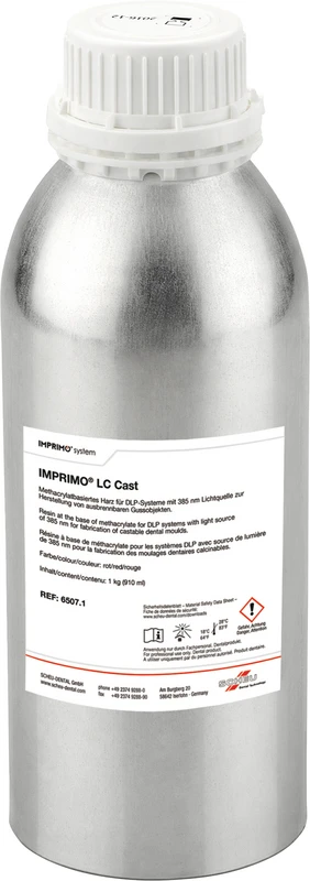 IMPRIMO® LC Cast  Flasche  1 kg 385 nm, rot
