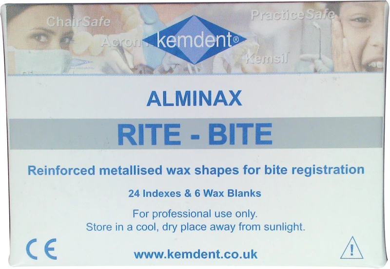 ALMINAX RITE-BITE  Packung  24 Bissplatten verstärkt, 6 Bissplatten unverstärkt
