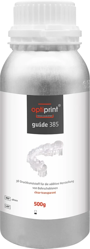 optiprint® guide   Flasche  0,5 kg 385 nm, klar-transparent