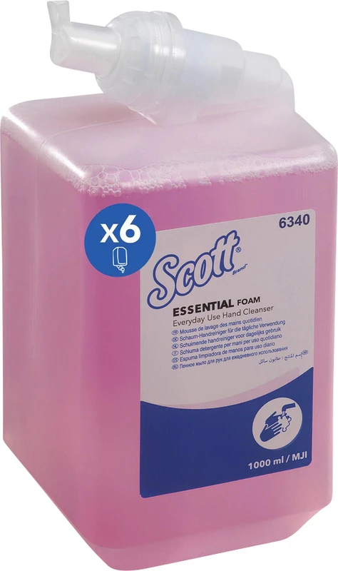 SCOTT® ESSENTIAL Schaumseife  Karton  6 x 1 Liter Kartusche pink