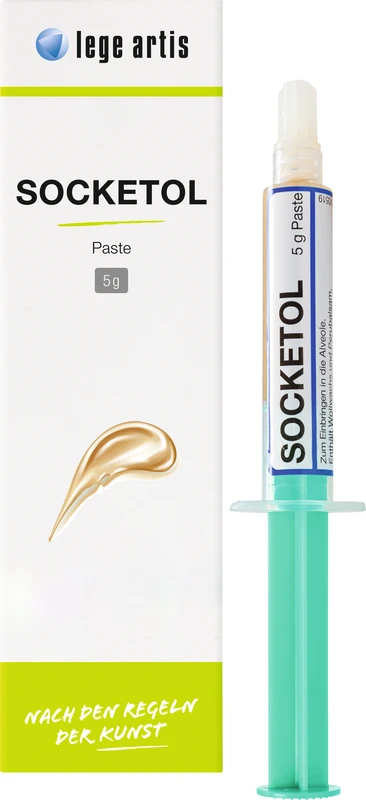 SOCKETOL Paste  Packung  5 g Paste, 10 Luer Lock Kanülen