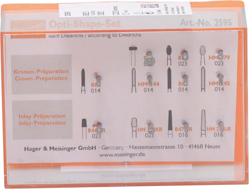 Opti-Shape  Set  6 Diamanten, 5 Hartmetallfinierer