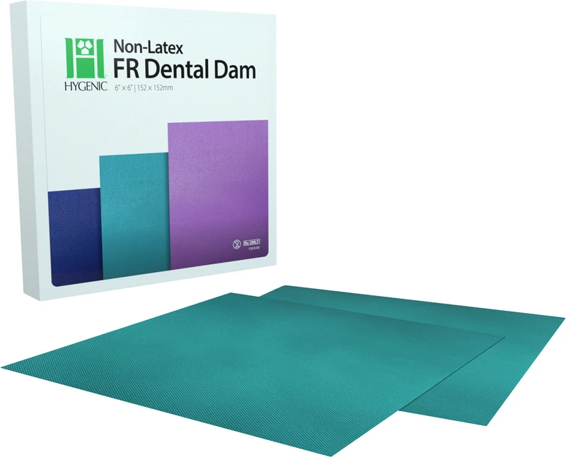 Hygenic HR Dental Dam Non-Latex   Packung  30 Blatt 6  x 6   grün