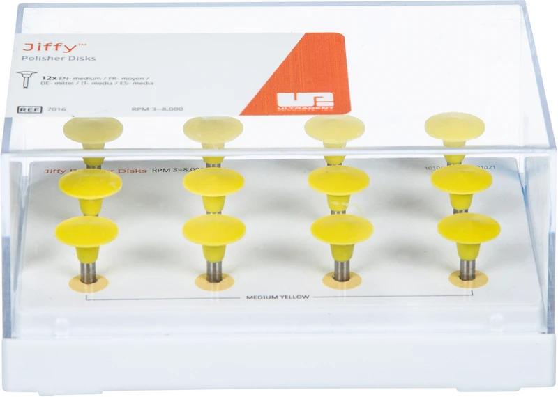Jiffy Original Composite System  Packung  12 Stück gelb mittel, RA, Figur Scheibe