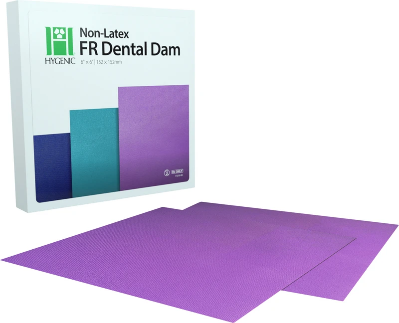 Hygenic HR Dental Dam Non-Latex   Packung  30 Blatt 6  x 6   lila