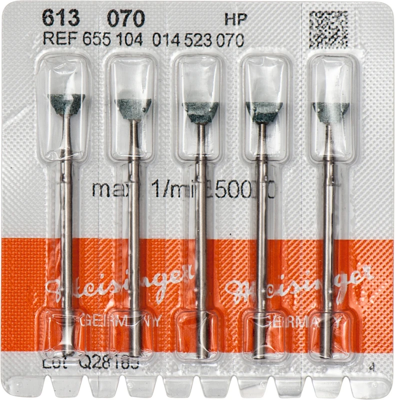 Keramische Schleifer 613  Packung  5 Stück grün mittel, HP, Figur 001, ISO 070