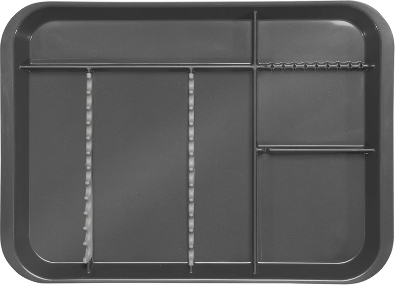 B-Lok Tray  Stück  Tray 34 x 24,5 x 2,2 cm, mit Einteilung grau