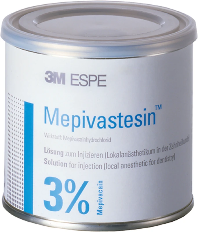 Mepivastesin  Dose  50 Stück, Kappe blau