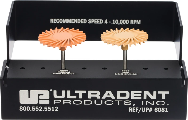 Jiffy Universal Natural  Extraoral Polishing Kit  2 Stück (1 mittel, 1 fein), RA, 26 mm, 1 Alu Block