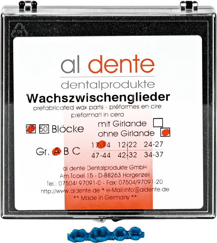 Wachs-Blöcke ohne Girlande  Packung  25 Stück Größe A, 17-14