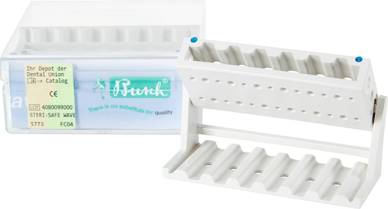 STERI-SAFE wave  Packung  2 Ständer mit Silikonband blau, 76 x 30 x 33 mm