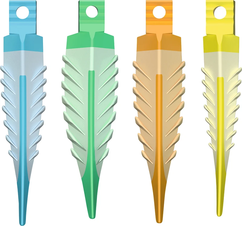 Strata-G Teilmatrizen-Keile  Set  400 Stück (100 x blau, 100 x grün, 100 x orange, 100 x gelb)