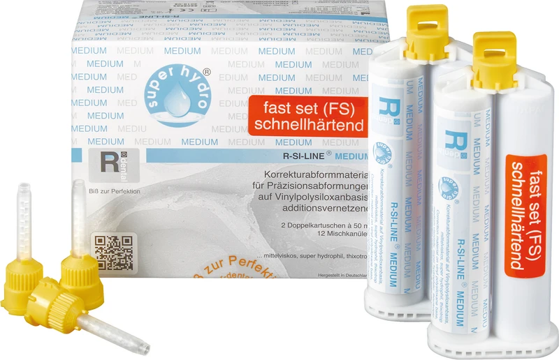 R-SI-LINE® MEDIUM SH FS  Packung  2 x 50 ml Doppelkartusche, 12 Mischkanülen LN