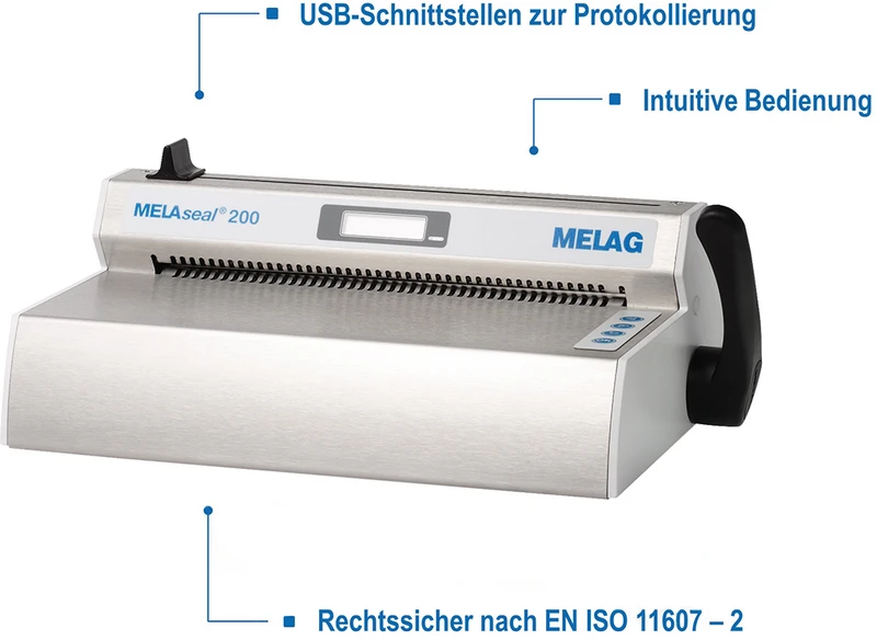 MELAseal® 200  Stück  inklusive Handgriff, USB-Stick, Netzkabel, BA, Kalibrierzertifikat