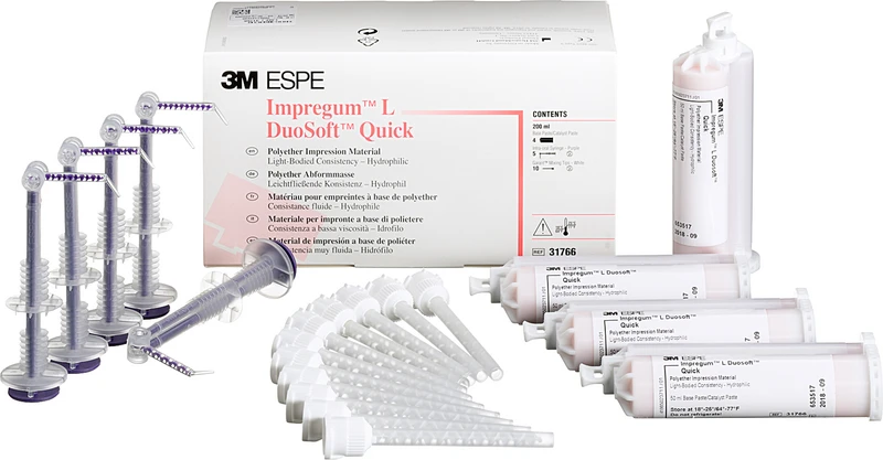 Impregum Penta DuoSoft  Refill Packung  4 x 50 ml Doppelkartusche, 20 Mischkanülen weiß, L DuoSoft Quick