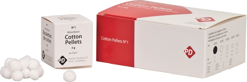 PD Wattekügelchen  Packung  6 x 3 g Ø 8 mm, Größe 1