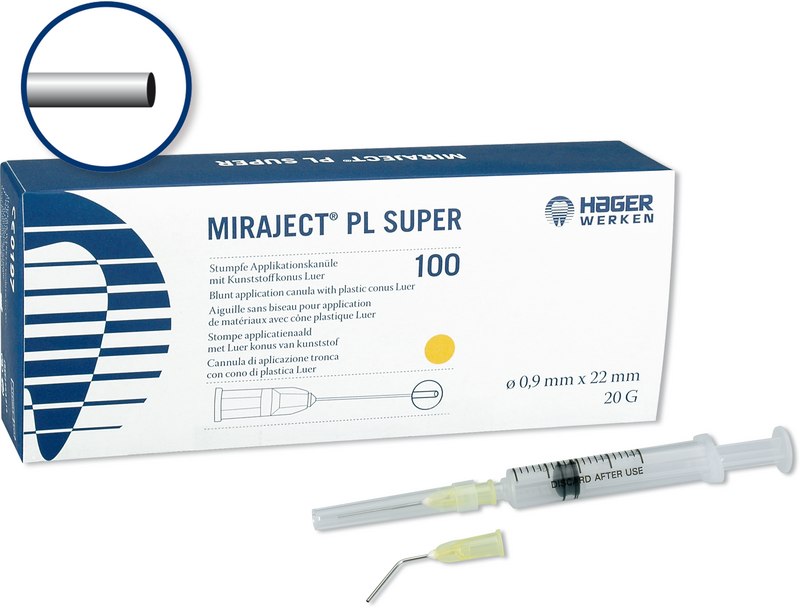 MIRAJECT® PL SUPER  Packung  100 Stück Ø 0,9 x 22 mm