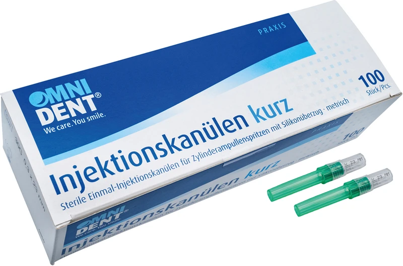 Injektionskanülen  Packung  100 Stück grün, Ø 0,3 x 23 mm