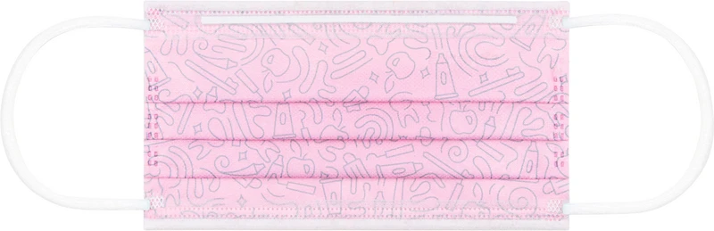 Monoart Mundschutz Pro Graffiti   Packung  50 Stück mit Gummizug, rosa