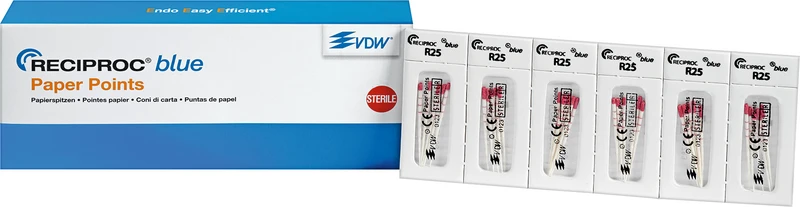 RECIPROC® blue Papierspitzen  Packung  180 Stück ISO 025