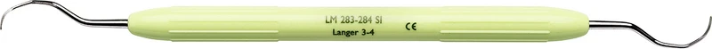 LM Kürette Langer   Stück  Figur 3\4, für Prämolaren\Molaren im OK, hellgrün, LM-ErgoNorm Griff